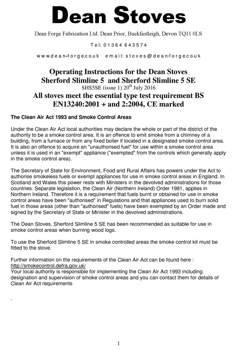 Dean Sherford Slimline 5 operating instructions