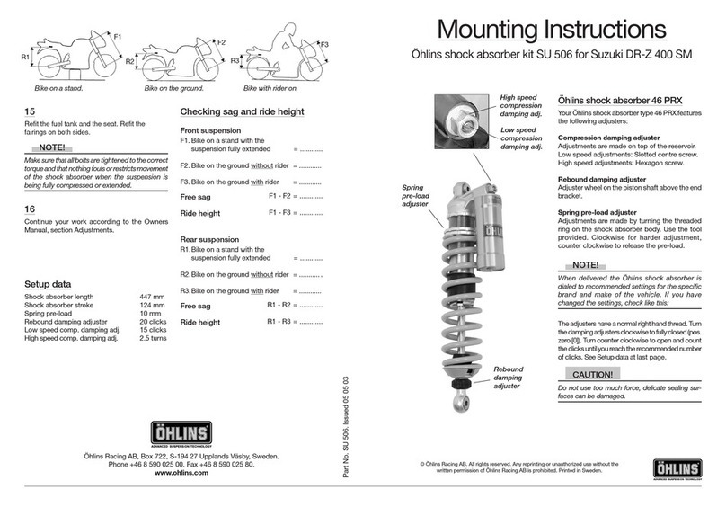 Ohlins SU 506 Mounting instructions