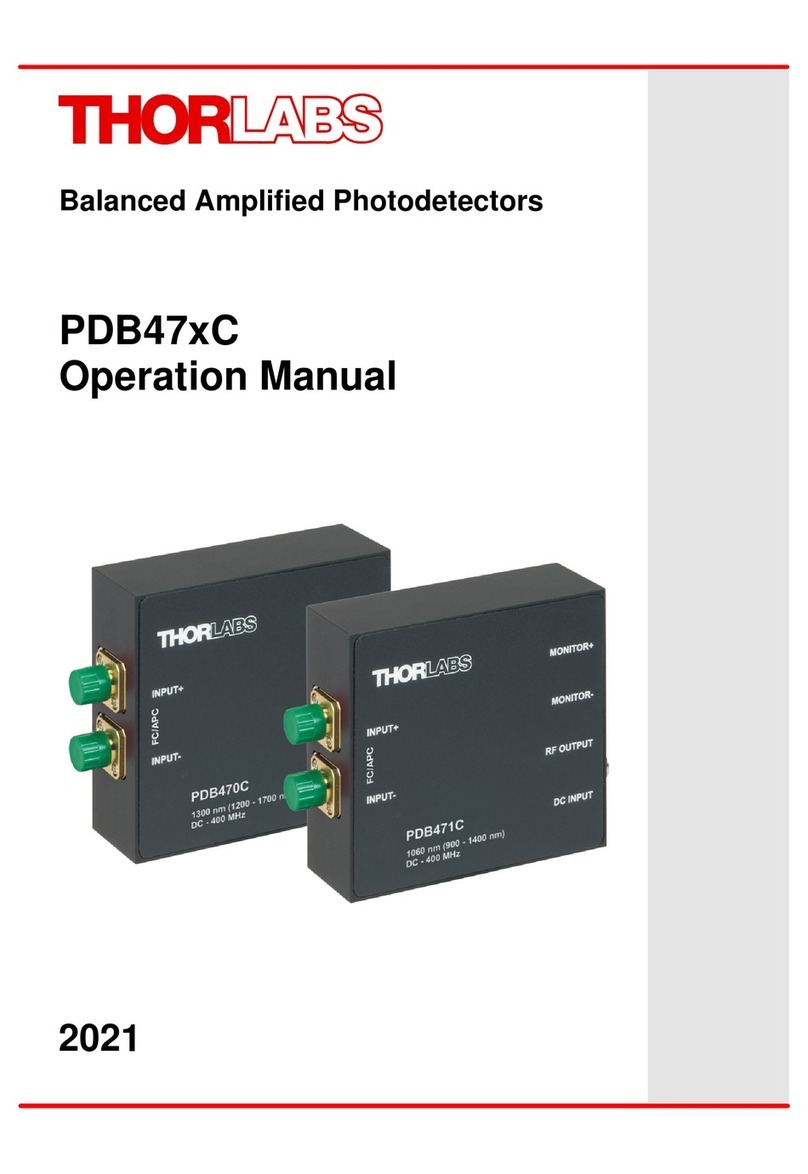 THORLABS PDB47 C Series User manual