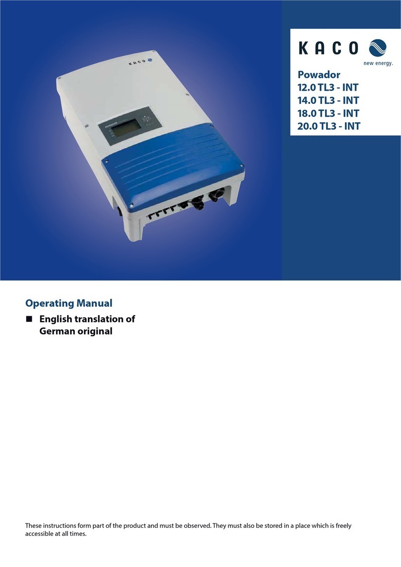 Kaco Powador 12.0 TL3 - INT User manual