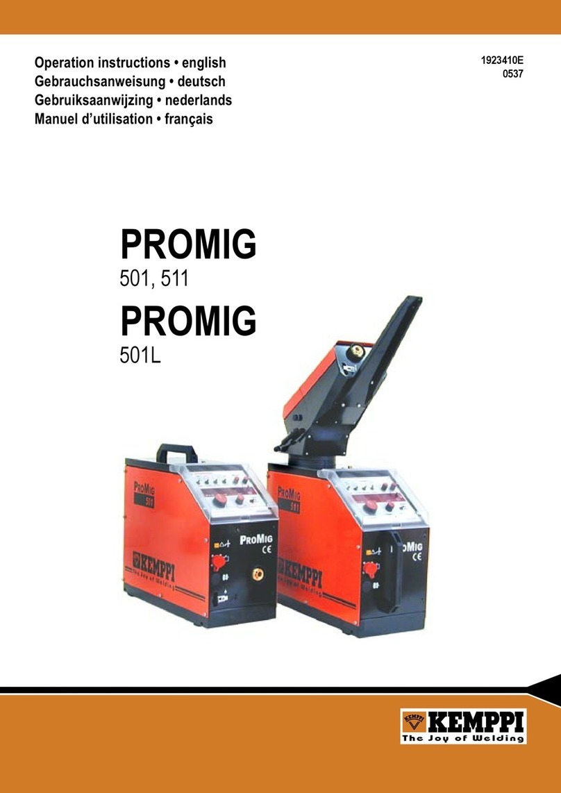 Kemppi PROMIG EVOLUTION 511 User manual