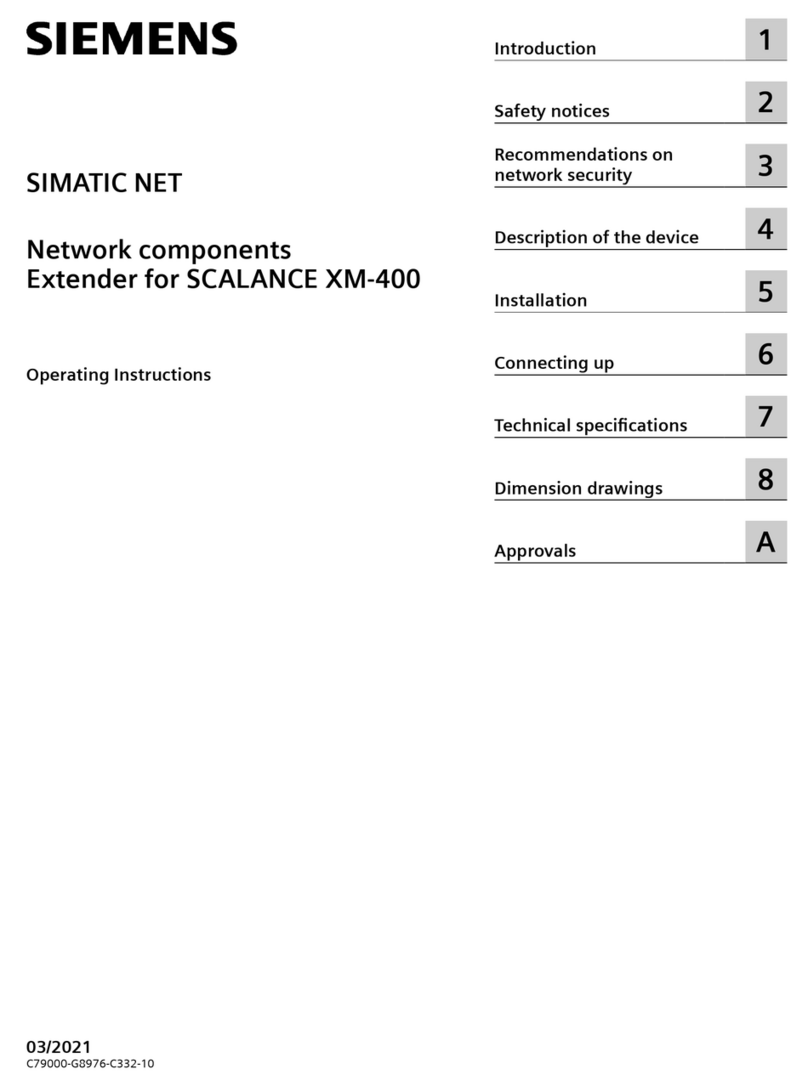 Siemens SIMATIC NET SCALANCE XM-400 User manual Siemens SIMATIC NET SCALANCE XM-400 User manual