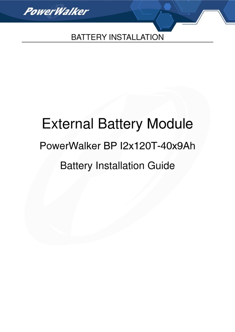 PowerWalker BP I2 120T-40 9Ah Series User manual