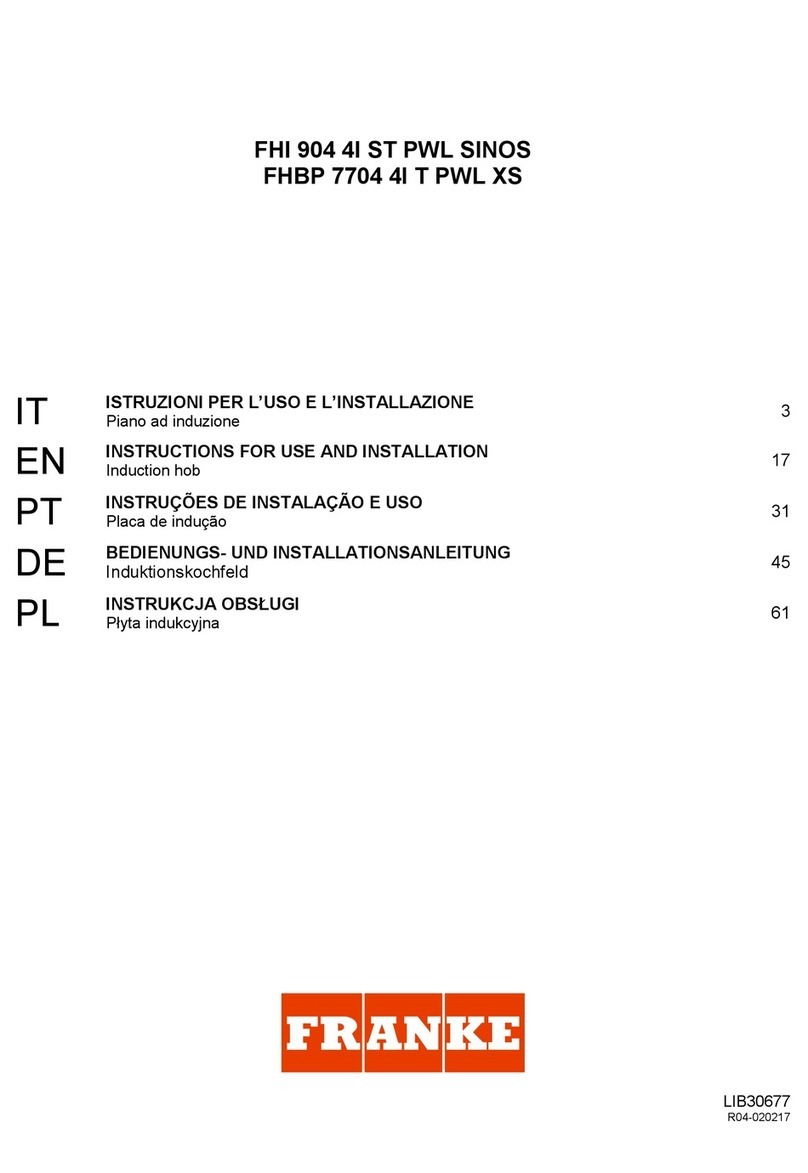 Franke FHI 904 4I ST PWL SINOS Instructions for use and installation