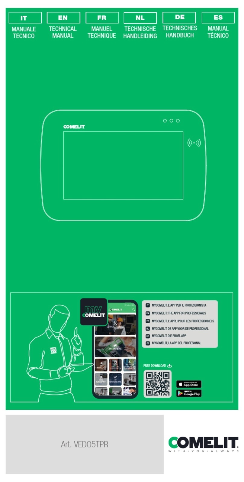Comelit VEDO5TPR Technical manual