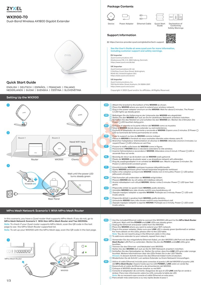 ZyXEL Communications WX3100-T0 quick start guide