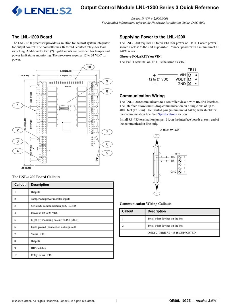 LenelS2 LNL-1200 Series quick reference