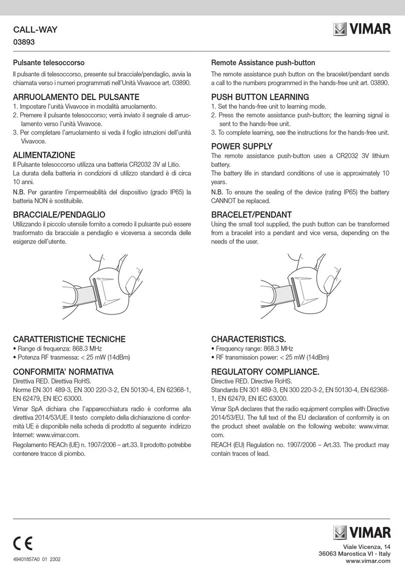 Vimar 03893 User manual