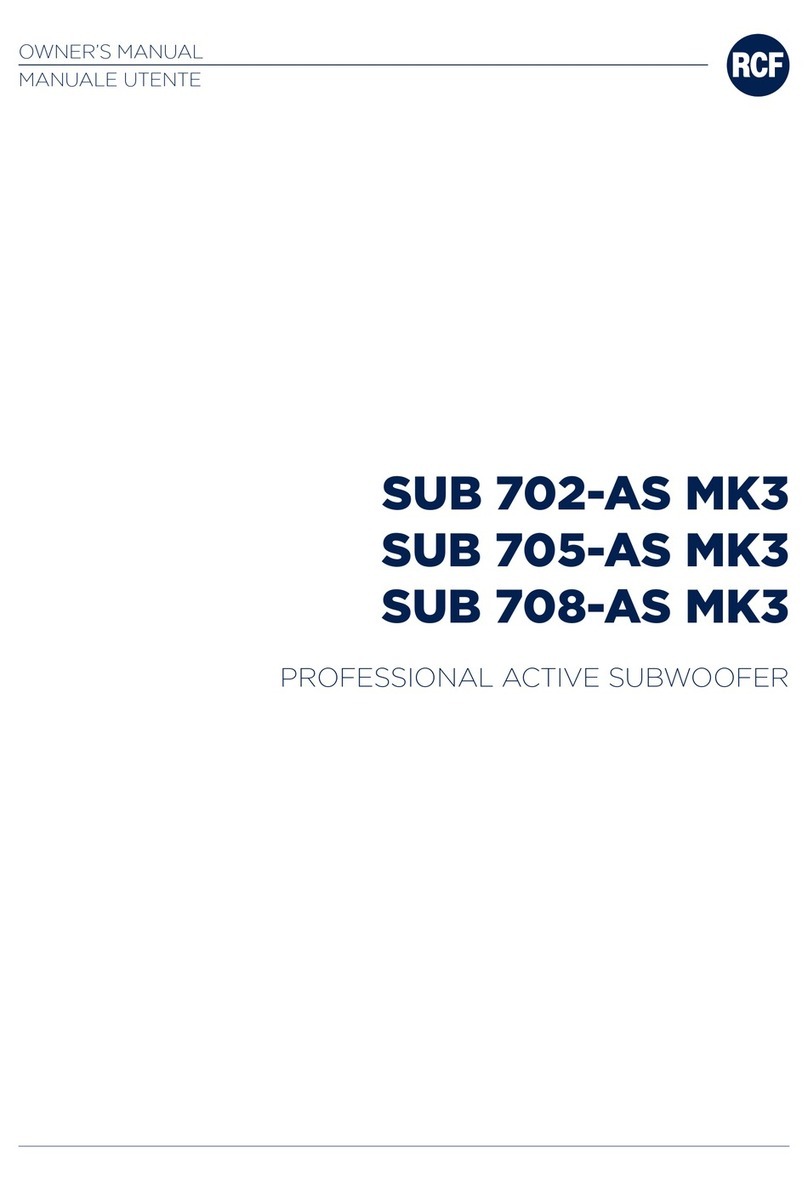 RCF SUB 702-AS MK3 User manual RCF SUB 702-AS MK3 User manual