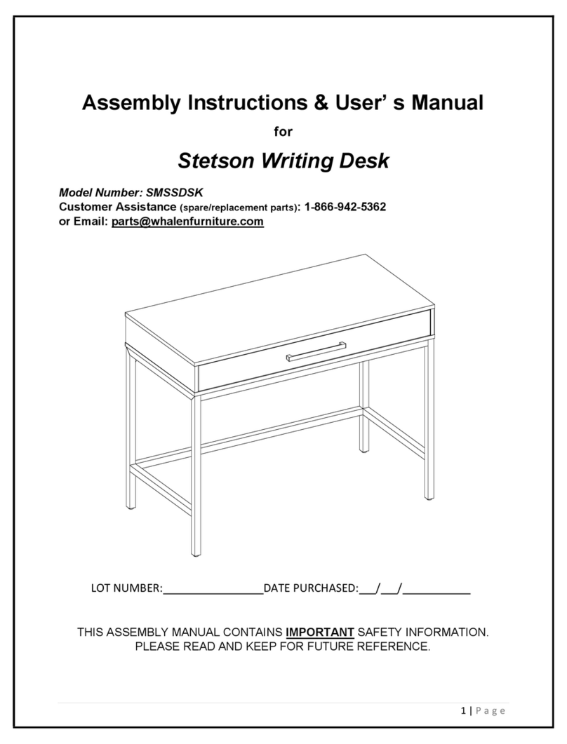 Whalen Stetson SMSSDSK Owner's manual