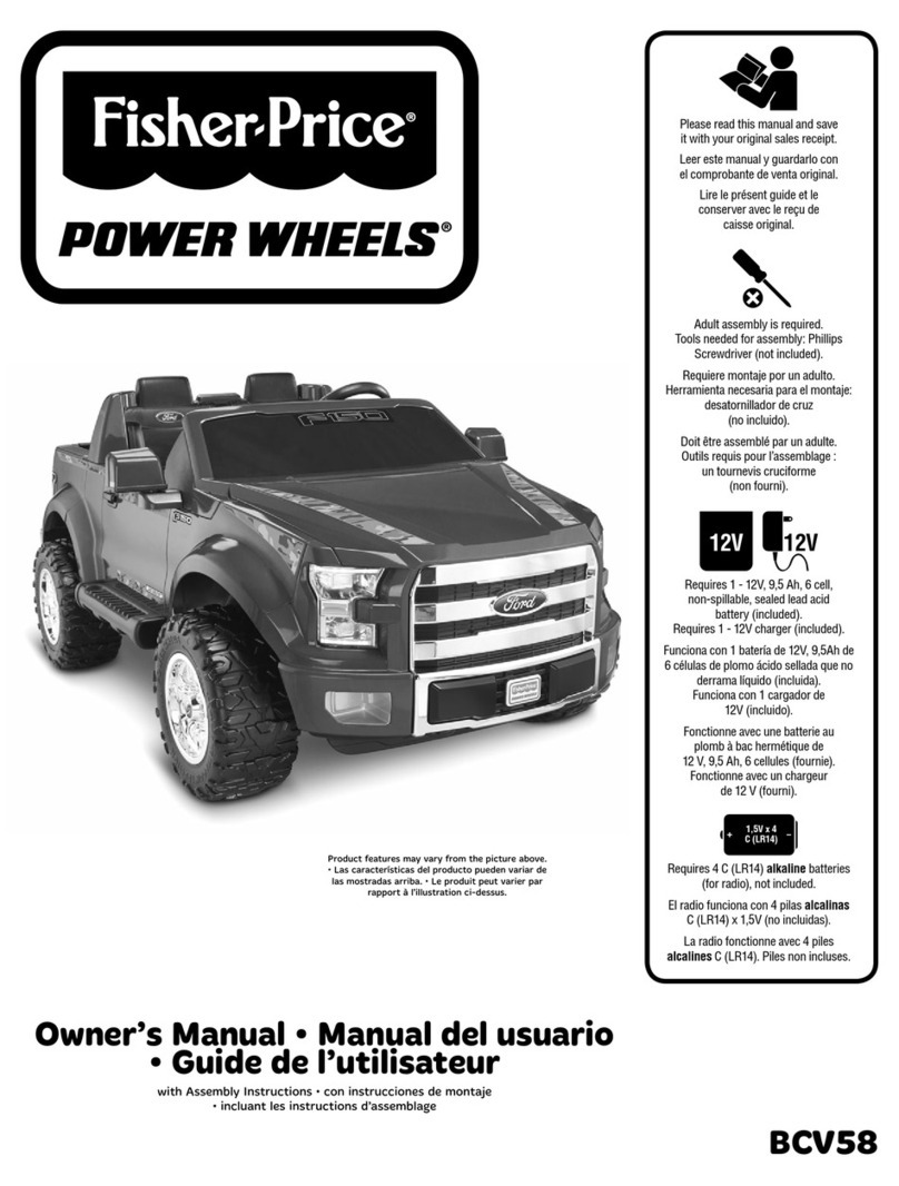 Fisher-Price POWER SHEELS BCV58 owner's manual