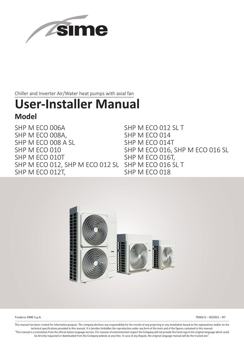 Sime SHP M ECO 006A User's and installer's manual Sime SHP M ECO 006A User's and installer's manual
