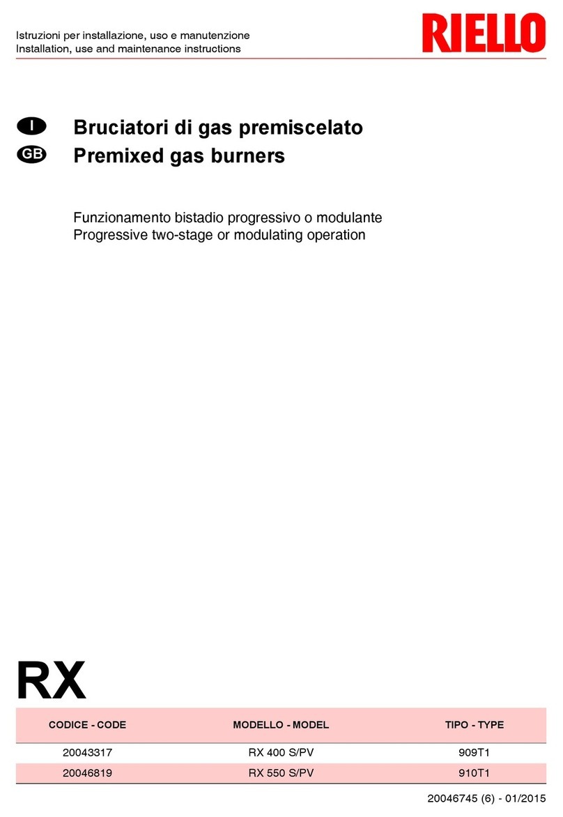 Riello RX 400 S/PV Installation, use and maintenance instructions