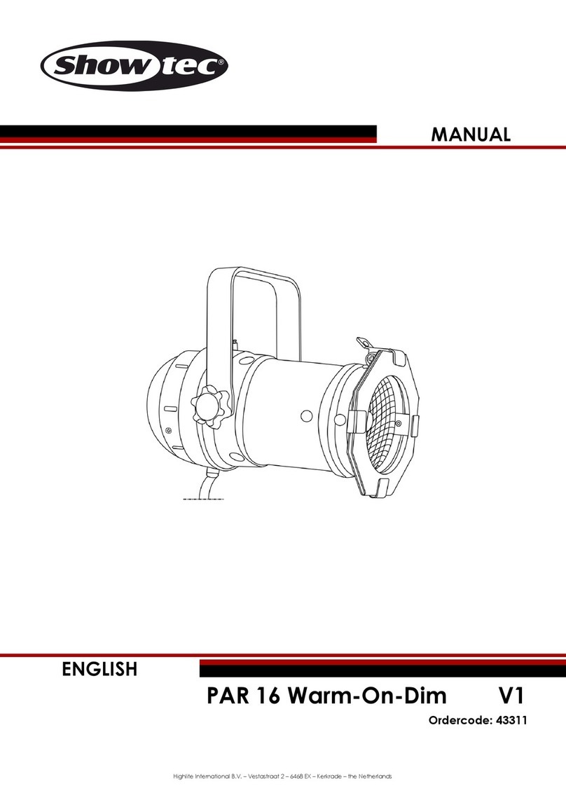 Show Tec PAR 16 Warm-On-Dim V1 User manual