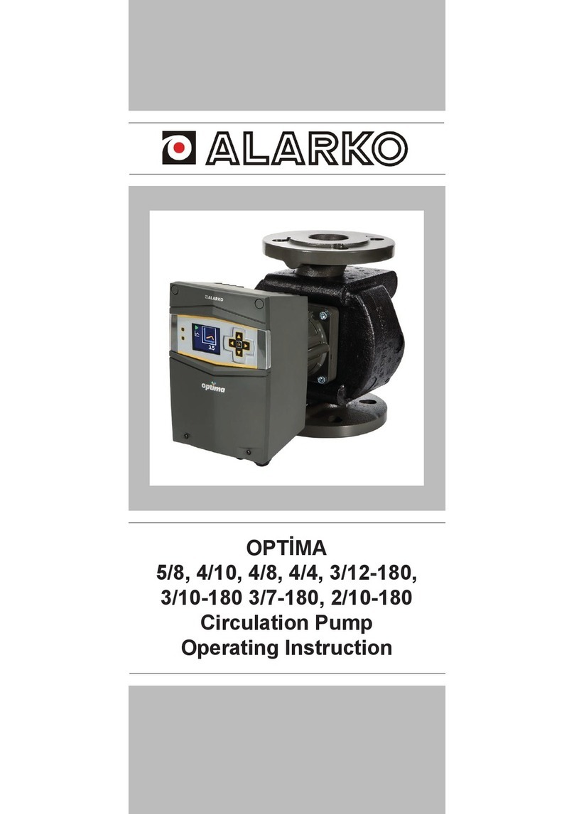 Alarko OPTIMA 5/8 operating instructions