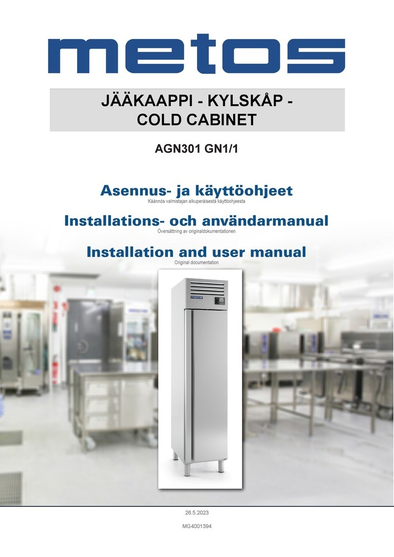 Metos AGN301 GN1/1 Installation and user manual
