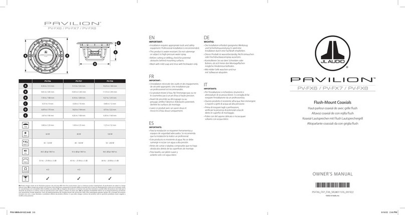 JL Audio PAVILION PV-FX6 owner's manual