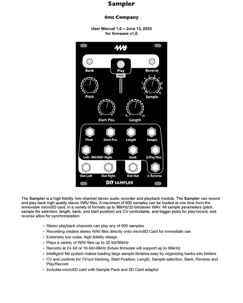 4ms Sampler User manual