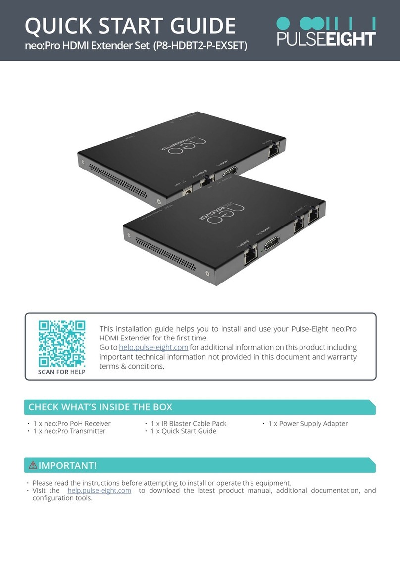PULSEEIGHT P8-HDBT2-P-EXSET quick start guide