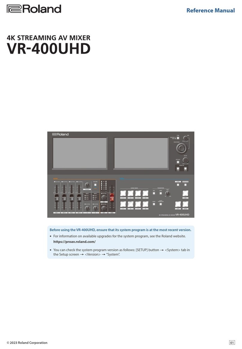 Roland VR-400UHD User manual Roland VR-400UHD User manual