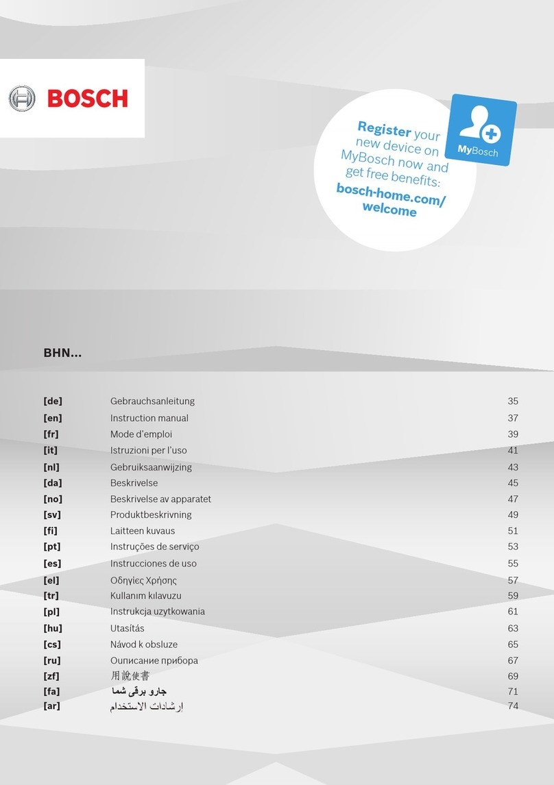 Bosch BHN Series instruction manual