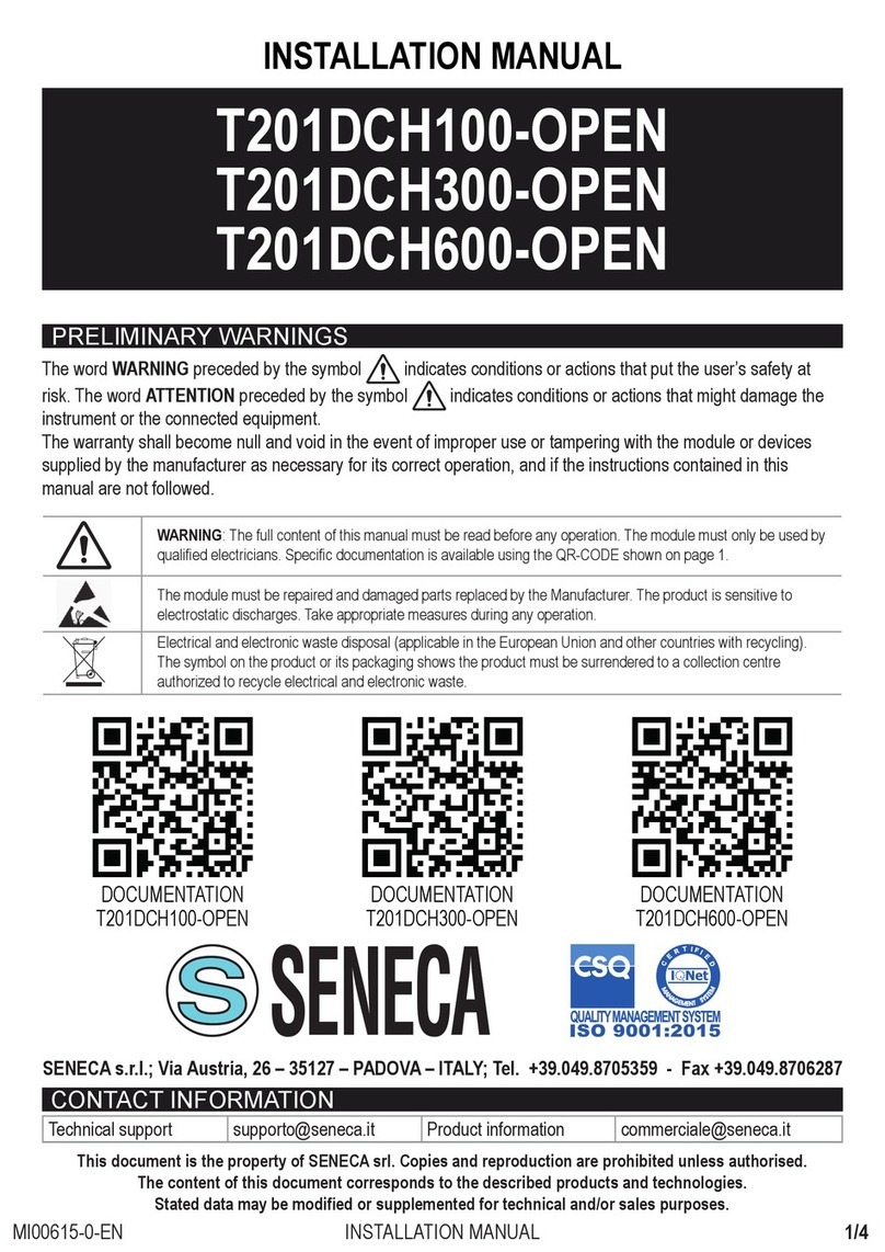 Seneca T201DCH100-OPEN installation manual
