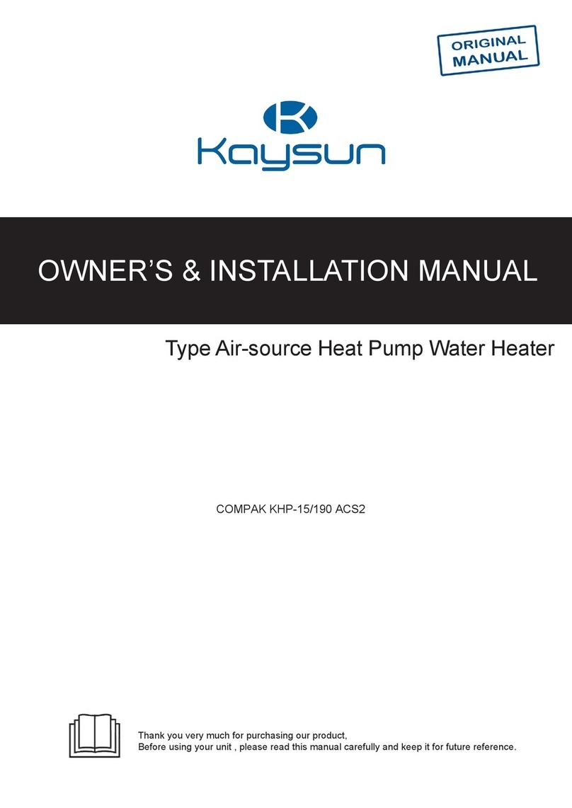 Kaysun COMPAK KHP-15/190 ACS2 Quick start guide