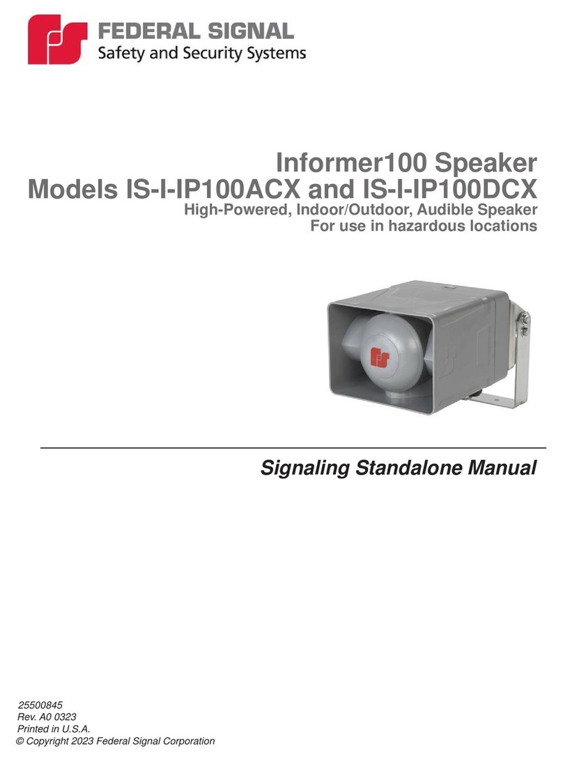Federal Signal Corporation Informer100 Speaker manual