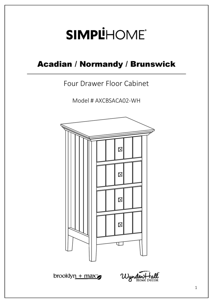 Simpli Home Brooklyn+Max WyndenHall AXCBSACA02-WH User manual