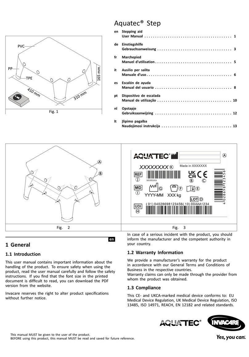 Invacare Aquatec Step user manual