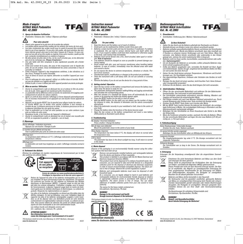 TFA HiTRAX WALK instruction manual
