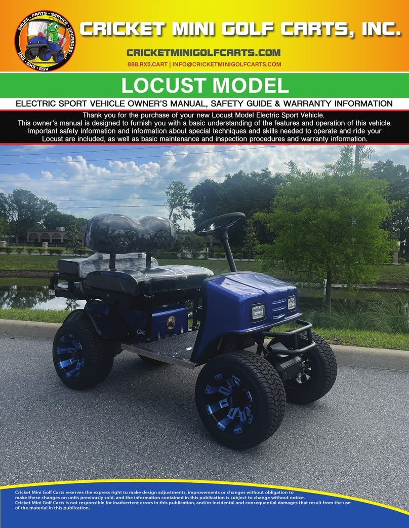 CRICKET MINI GOLF CARTS LOCUST User manual