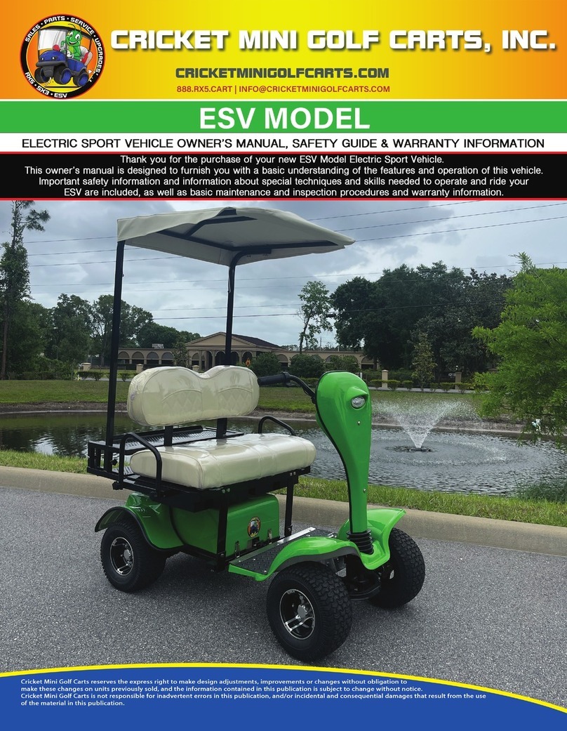 CRICKET MINI GOLF CARTS ESV User manual