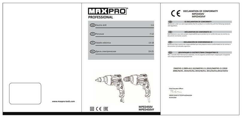 Max Pro MPED450V User manual