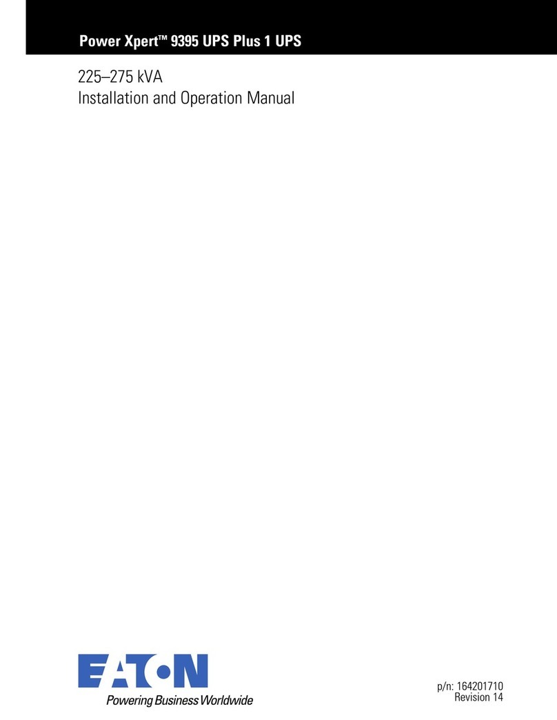 Eaton Power Xpert 9395 UPS Plus 1 Installation and operation manual