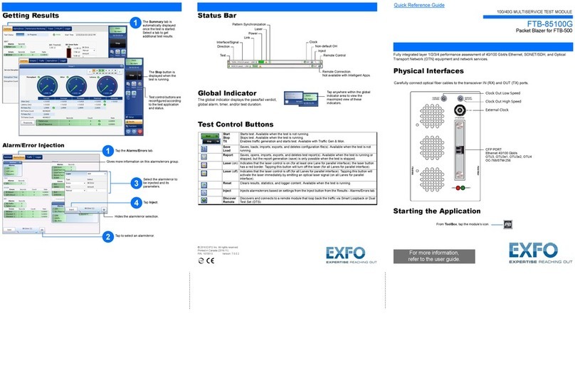 EXFO FTB-85100G User manual