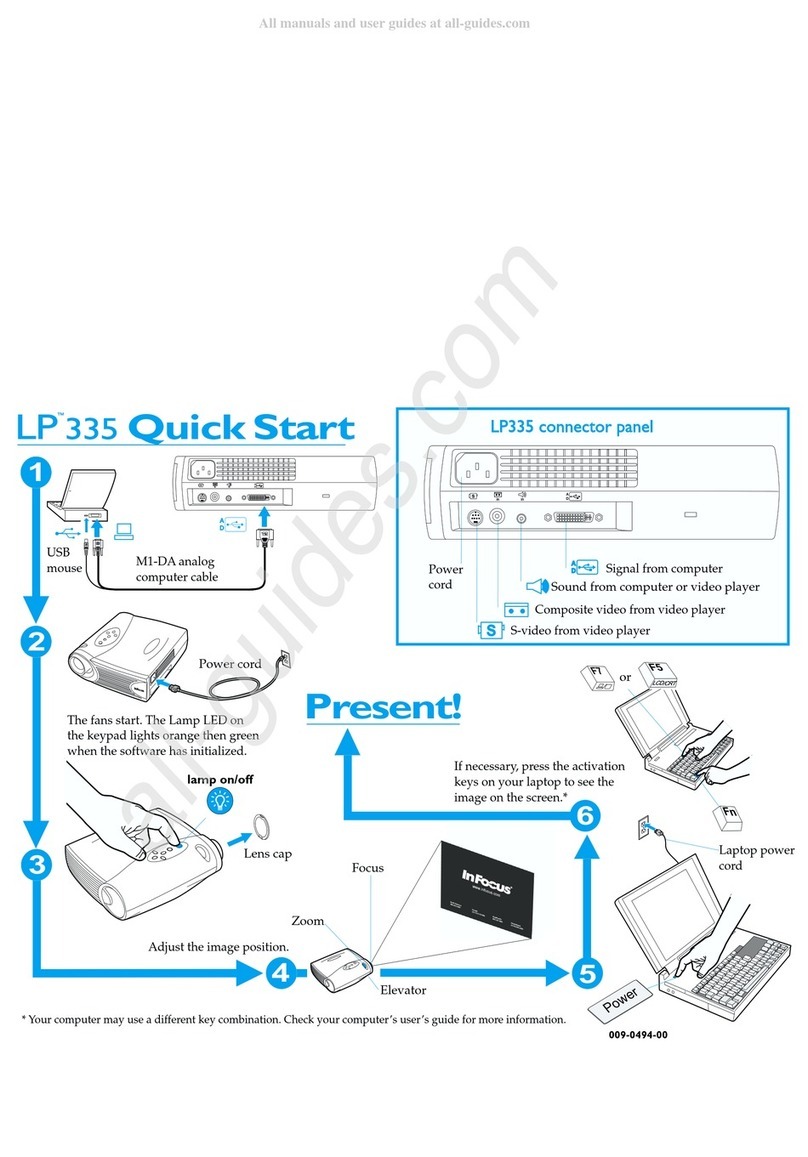 InFocus LP335 DRAGONFLY quick start InFocus LP335 DRAGONFLY quick start