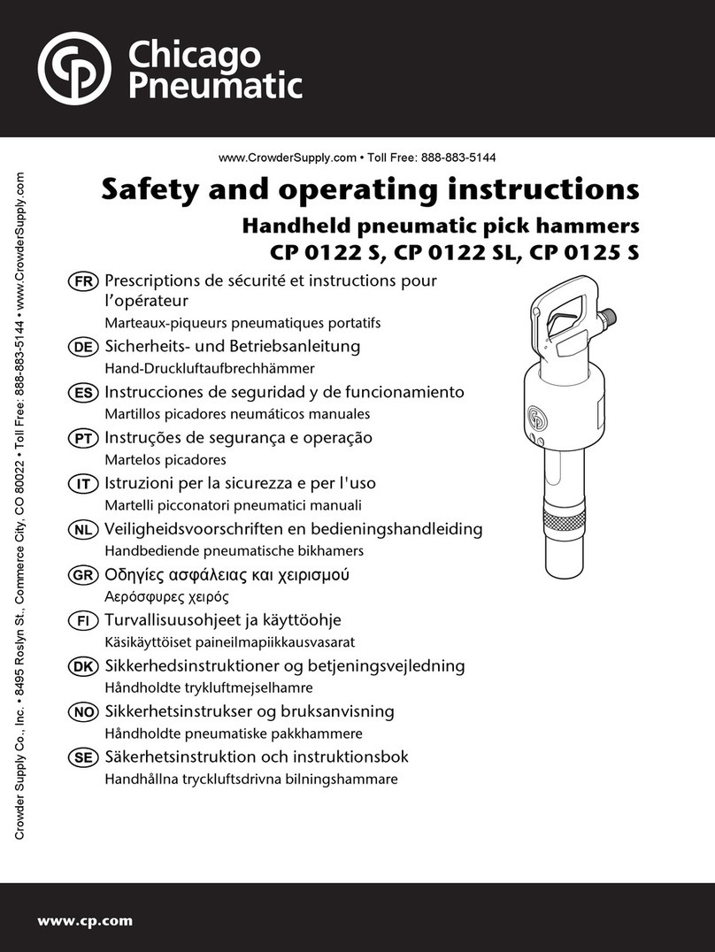 Chicago Pneumatic CP 0122 S Safety and operating instructions