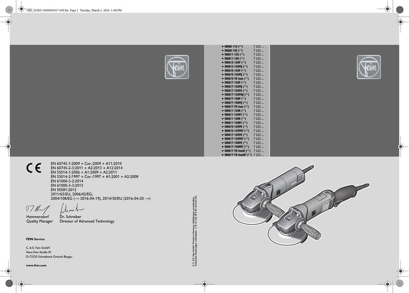 Fein WSG8-125 User manual Fein WSG8-125 User manual
