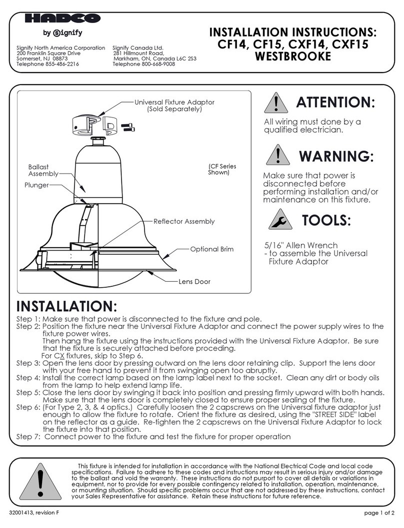 SIGNIFY Hadco Westbrooke CF14 User manual
