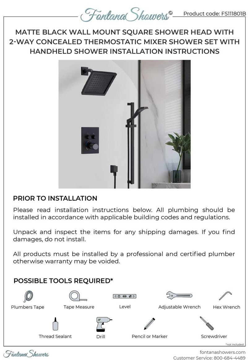 Fontana Showers FS111801B installation instructions