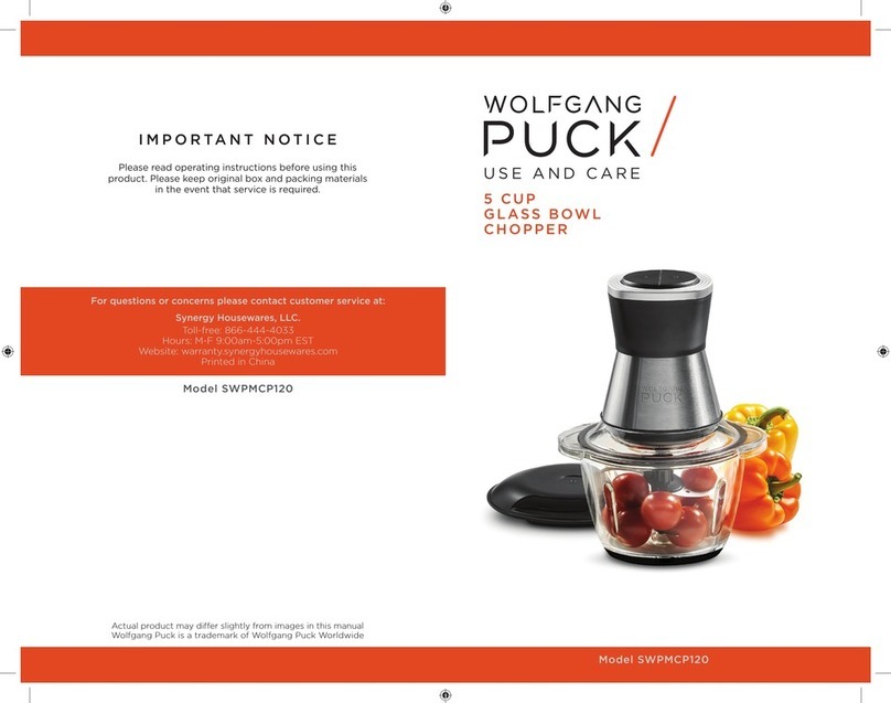 Wolfgang Puck SWPMCP120 Use and care
