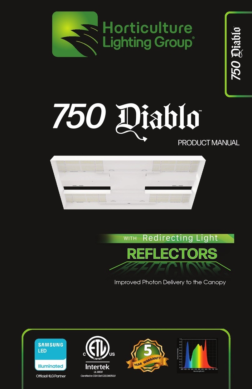 Horticulture Lighting Group Diablo 750 product manual