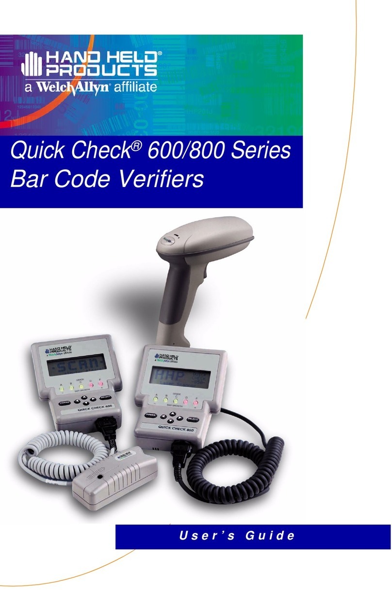 Welch Allyn Hand Held Products Quick Check 600 Series user guide