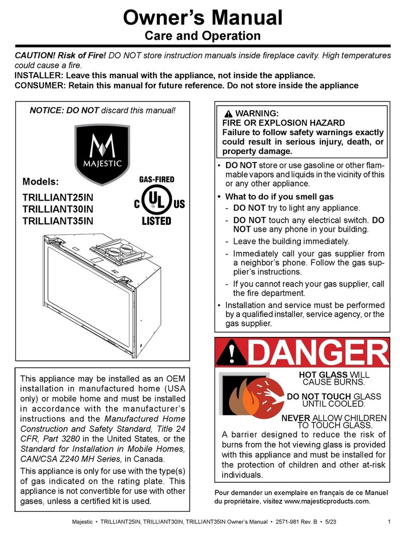 Majestic TRILLIANT30IN User manual