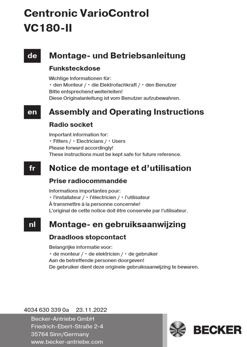 Becker Centronic VarioControl VC180-II User manual