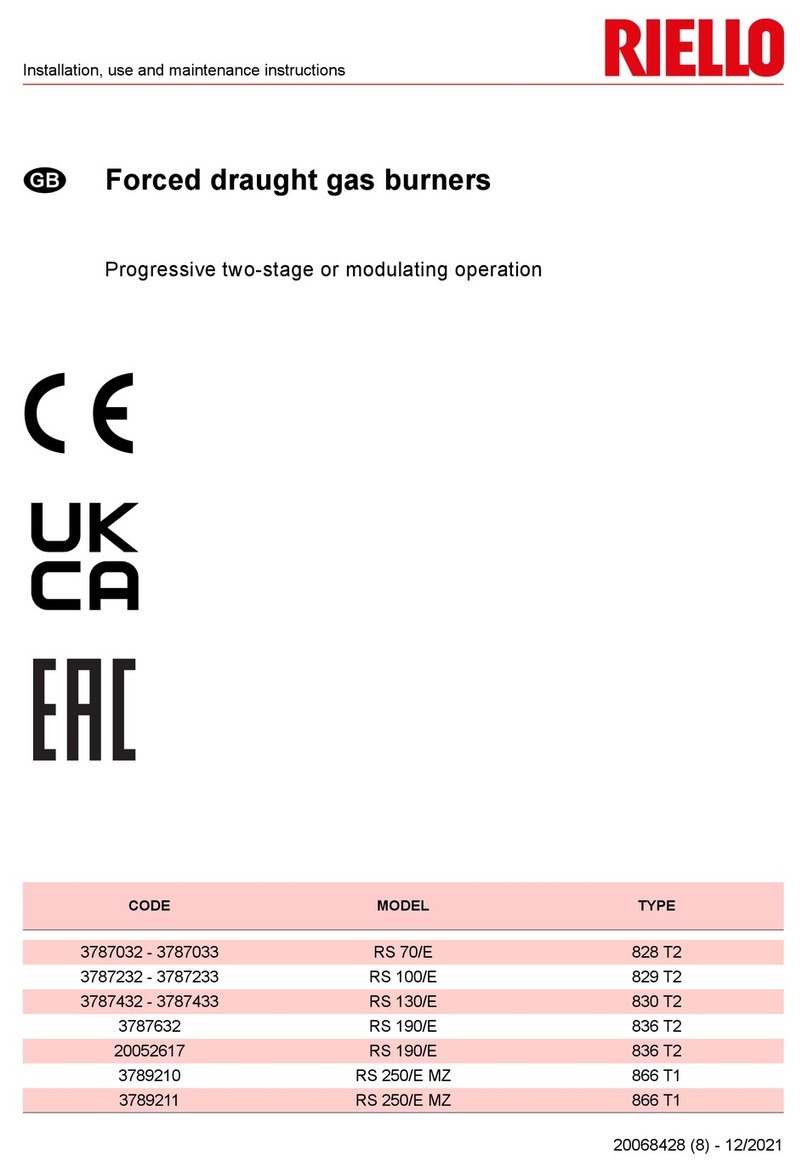 Riello RS 70/E Installation, use and maintenance instructions Riello RS 70/E Installation, use and maintenance instructions