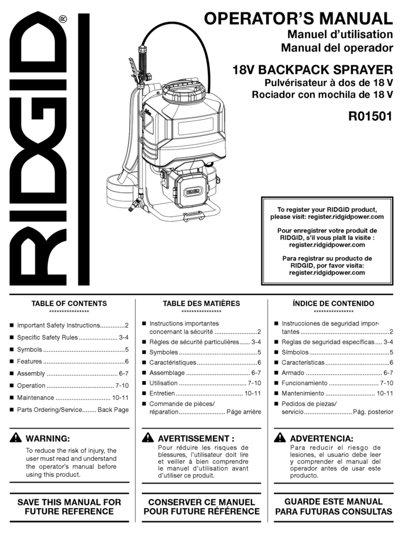 RIDGID R01501 Operator's manual