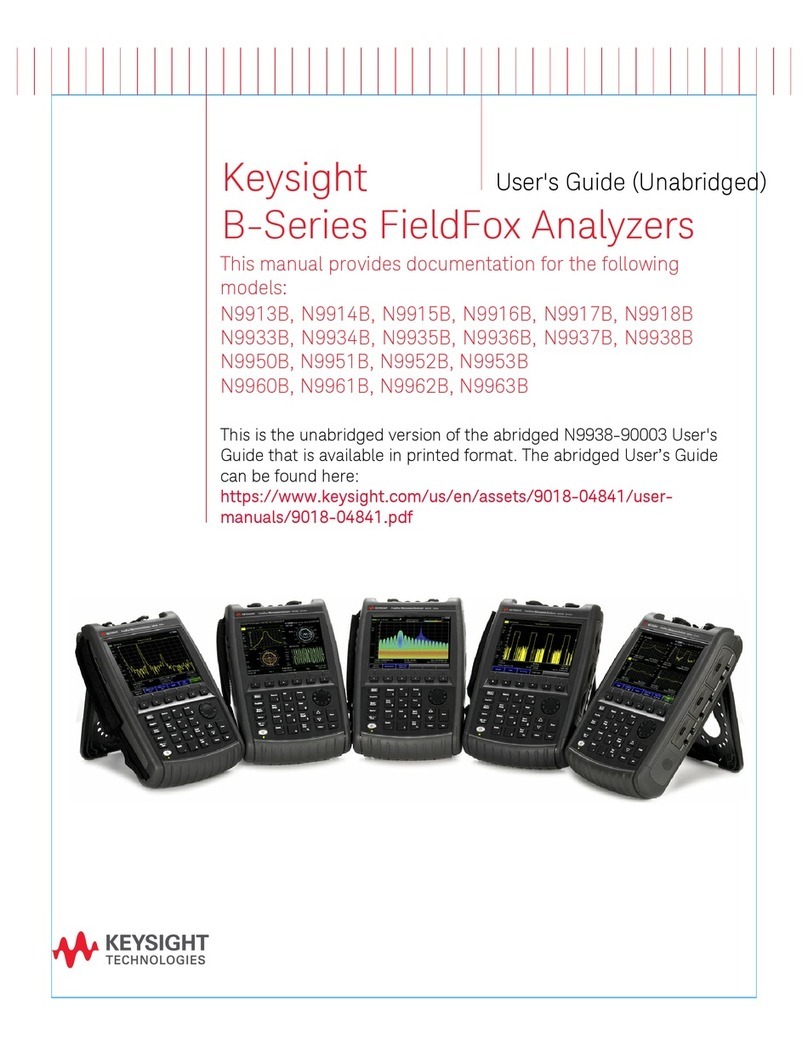 Keysight Technologies FieldFox B Series User manual