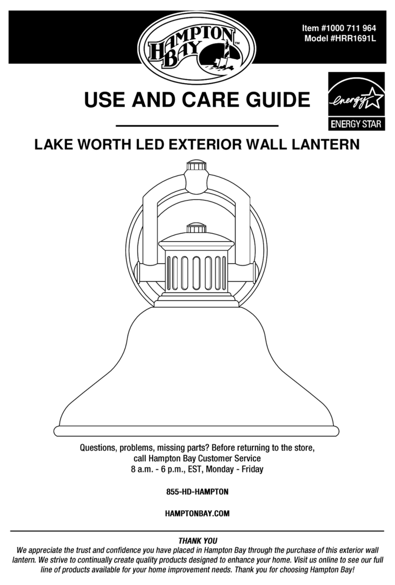HAMPTON BAY HRR1691L Use and care guide